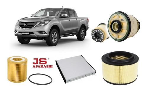 Kit De 4 Filtros Js Japon, Mazda Bt-50 2014 A 2020 (2.2/3.2)