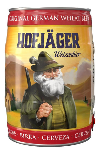 Barril De Cerveja Alemã Hofjäger Weizen Trigo 5 Litros