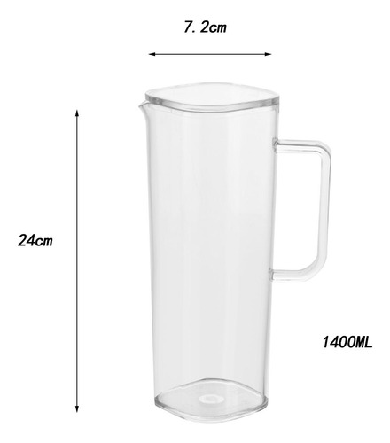Jarra De Agua Fría Transparente Multiusos Con Tapa, Tetera