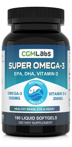 Cgm-labs Super Omega-3 975mg Epa, Dha, Vitamina D 1000iu
