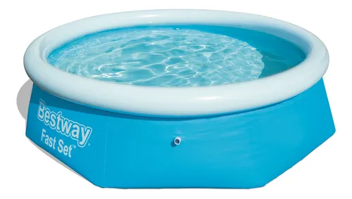 Pileta inflable redonda Bestway Fast Set 57265 de 2.44m x 66cm 2301L azul caja