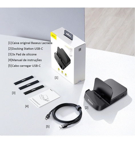 Imagem 9 de 9 de Hub Adaptador Docking Station Usb-c Hdmi 4k 7 Portas Baseus
