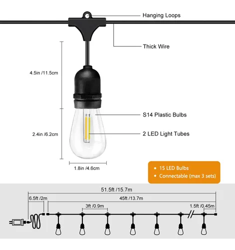 Voolex 11 Modos De Luces Led Para Exteriores Con Control Rem