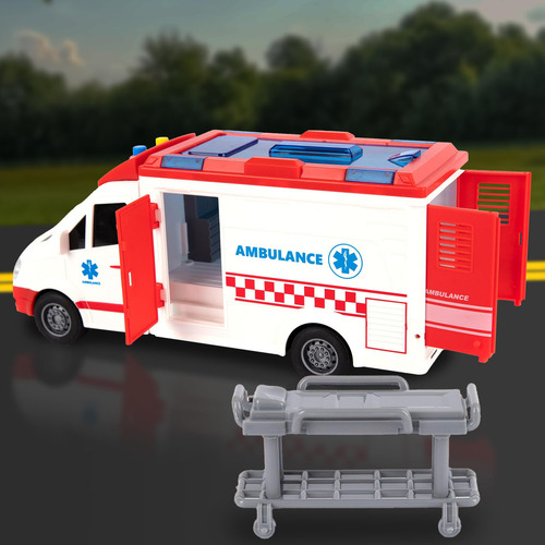 Camión De Juguete Ambulancia Luces Y Sirena Para Niños
