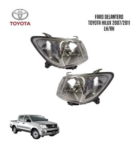 Faro Delanero Toyota Hilux 2007/2011 Der/izq Tpg