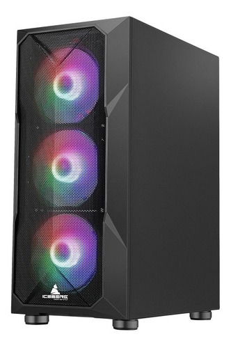 Gabinete Atx Media Torre Iceberg Flow Gs + 4 Fan Incluidos