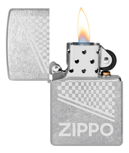 Imagen 3 de 10 de Encendedor Zippo Lighter Design Street Chrome Logo Lustre