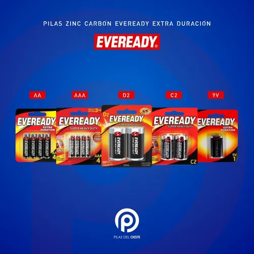 Bateria 9v zinc carbón Eveready