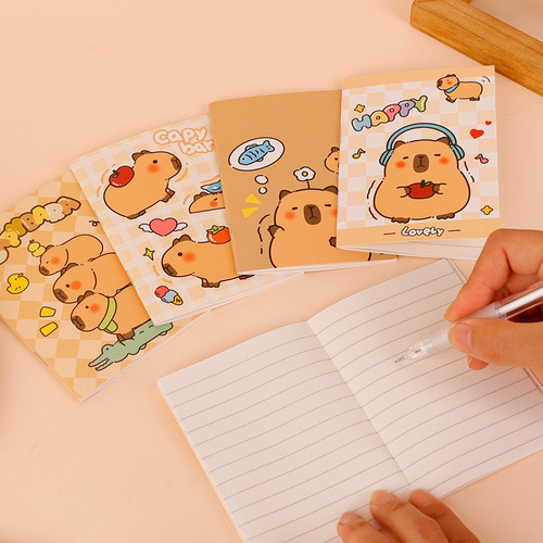 15 Unidades De Caderno Kapibara A7, Caderno De Lição De Casa