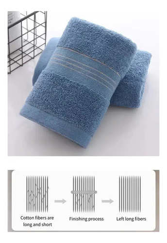 Toallas Absorbentes 2 Pzs 100% Algodón Suaves Para Cara Baño