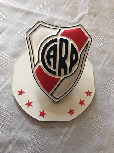 Adorno De Torta Niño Escudo De River Muy Lindo Un Solo Uso