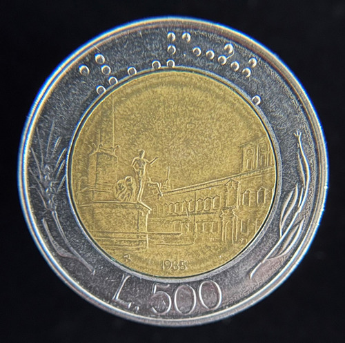 Italia, 500 Lire, 1985. Bimetalica. Vf+ / Xf-