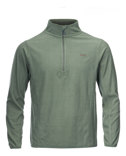 Poleron Teen Lippi Boy Mild Nano-f 14 Zip Verde Grisaceo