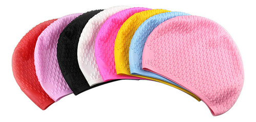 Práctico Gorro De Piscina Impermeable De Silicona Para Nadar