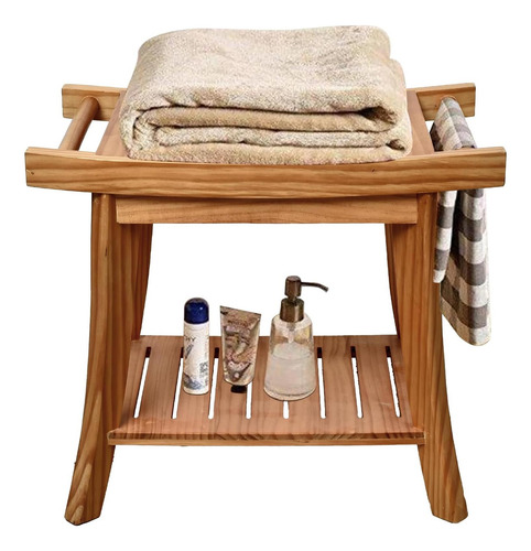 Banco De Ducha De Madera Impermeable Taburete De Ducha Para