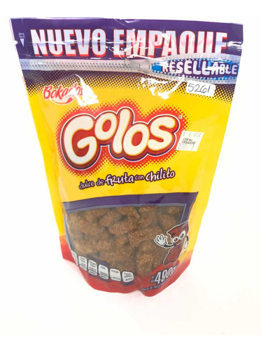 Imagen 3 de 4 de Golos Tamarindo Dulce Fruta Chile Bokados 4 Bolsas 500 Grs