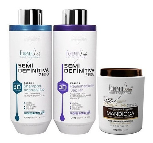 Escova Progressiva 3d Mascara De Mandioca 950g Forever Liss