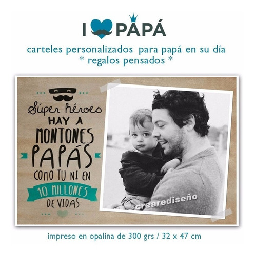 Dia Del Padre - Hermosos Carteles Personalizados Para Papá