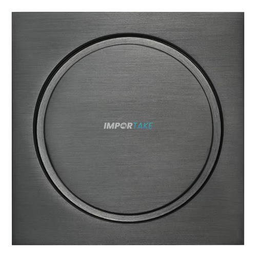 Ralo De Chão Piso Banheiro Preto Tampa Click Aço Inox 10x10