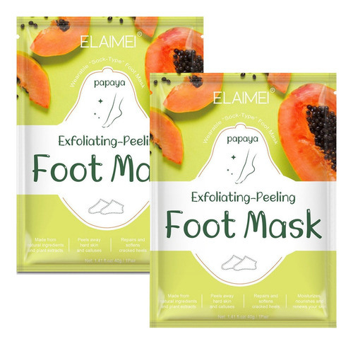 2×foot Peel Mask Removedor De Callos De Piel Muerta Áspera L