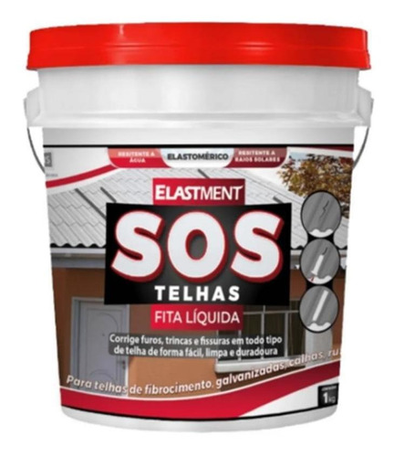 Sos Telhas Elastment Fita Líquida 90 Gr Furos Trincas