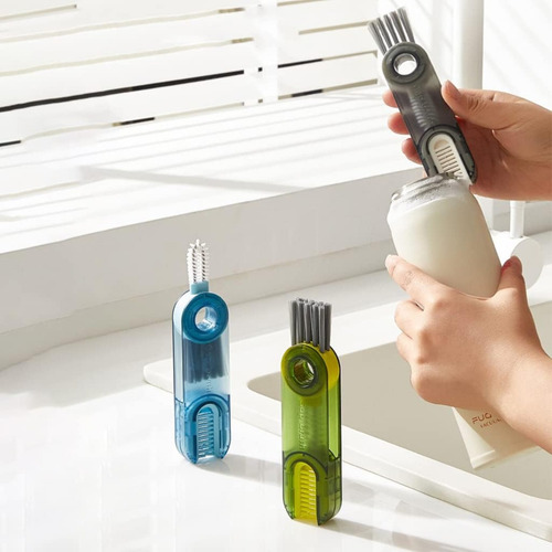 Cepillo Multi - Limpieza 3 En 1 Trastes Vasos Hogar Cocina