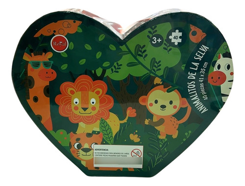 Puzzle Infantil 40 Piezas Animalitos De La Selva