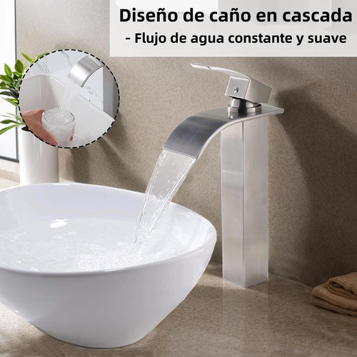 Griferia Para Baño Lavabo Monomando Cascada Mezclador Cromad