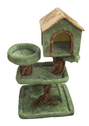 Torre Para Gato Color Verde74x51x104cm Orienpet