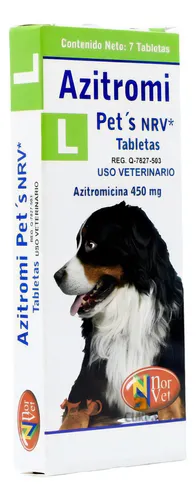 Azitromi Pets Nrv L Azitromicina 450 Mg Norvet Perros 7 Tab