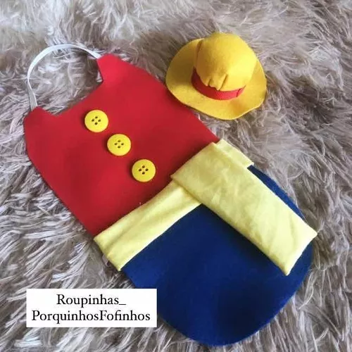 Roupa Pet Luffy One Piece Completa Fantasia