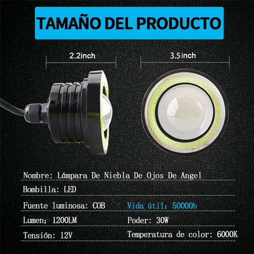 Un Par De Faros Antiniebla Led 3,5in Ojos De Ángel