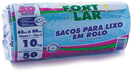 Saco Para Lixo 50 Litros  Azul 200 Unidades