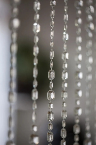 Imagem 7 de 10 de Cortina De Miçanga Gota De Chuva Modelo Cristal Promoção