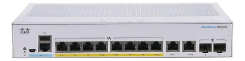 Switch Cisco Cbs350-8p-e-2 8 Puertos Poe+ 2 Puertos Rj45/sfp