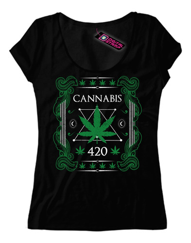 Remera Mujer Cannabis Marihuana Chala 420 Can3 Dtg Premium