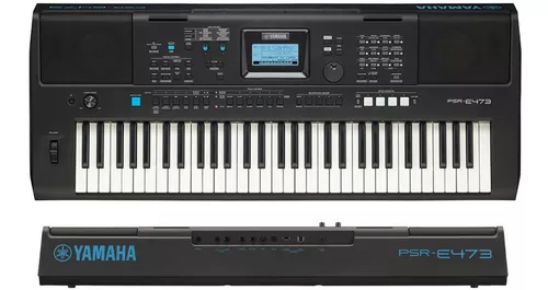 Teclado Yamaha PSR E473 5/8 + Suporte X+ Pedal Cherub +Fonte