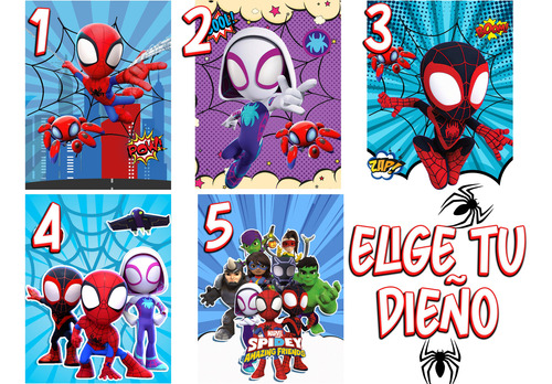 40 Dulceros Moralitos Spidey Amazing Friends Recuerdos