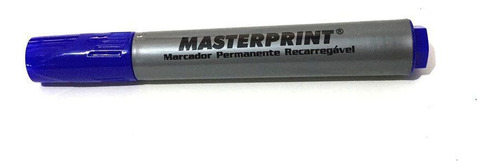 Marcador Permanente Recarregável Azul Masterprint