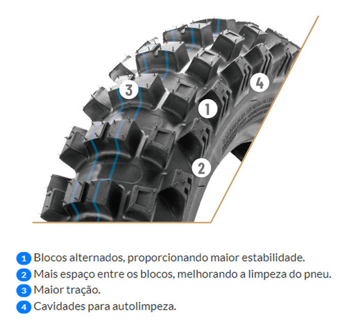 Pneu Borilli Exc Soft 120/100-18 Trilha Infinity B007 Enduro