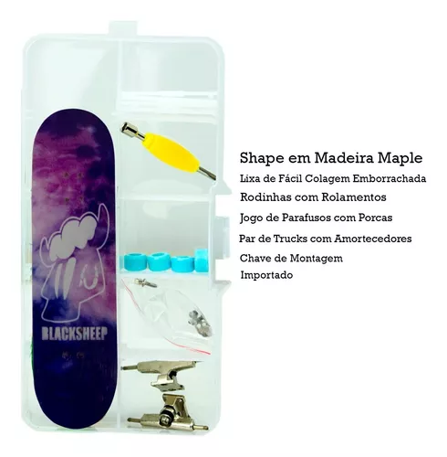 skate de dedo fingerboard com lixa - J.A Importados