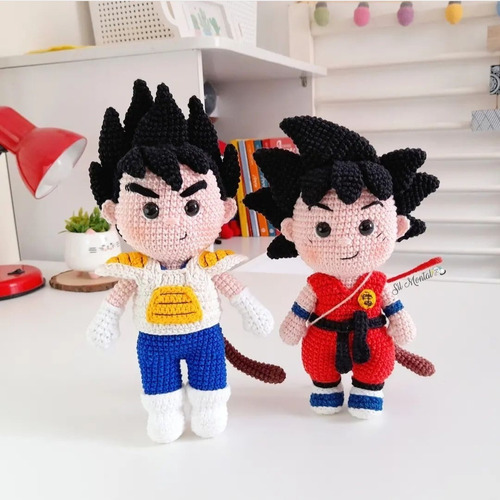 Patrones Amigurumis. Goku Y Vegeta Dragon Ball X2. Portugues