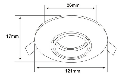 Lámpara de interiores para empotrar Tecnolite YD-360/S base GX5.3