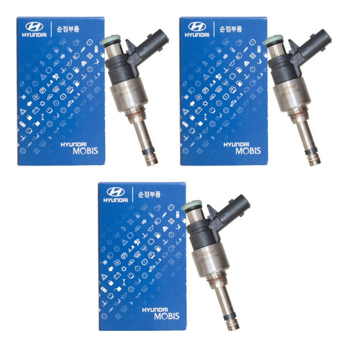 Kit 3 Bicos Injetores Hb20 Creta 1.0 Turbo Gdi Origi