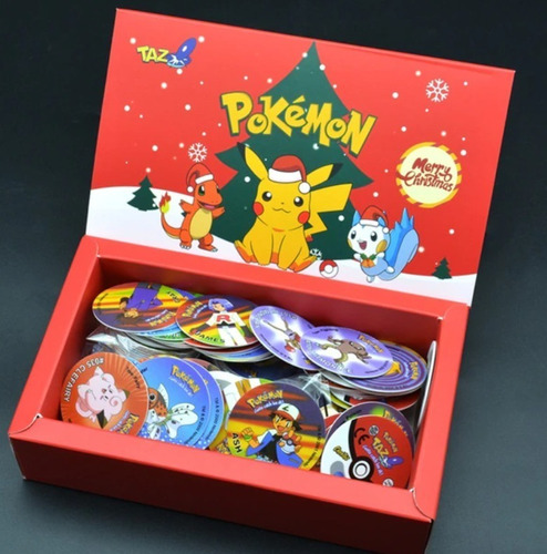 Imagen 5 de 10 de Pokemón 160 Tazos Alternativos Inglés + Caja Regalo Navidad