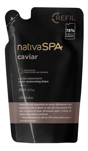 Refil Cuide-se Bem Caviar Hidratante Corporal 400ml Tipo De Embalagem Plástico Fragrância Caviar