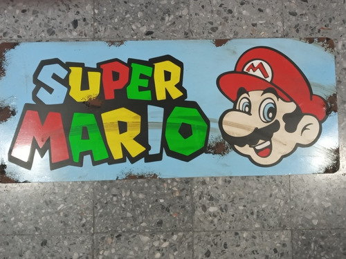 Cartel De Chapa Vintage Super Mario Ver Fotos