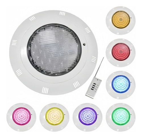 Foco Led De Piscina 18w Multicolor Sumergible Control Remoto