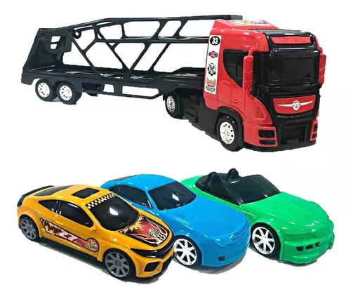 Caminhão Top Truck Cegonha Com Carrinhos App Jogo - Bs Toys