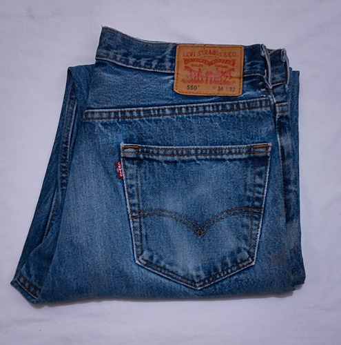 Jeans Hombre Americano Levis 550 34/32 Azul Indigo Talla 48